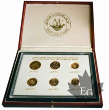 KUWAIT-COINSET-Gold Presentation Proof Set-Gold Kuwaiti Coins