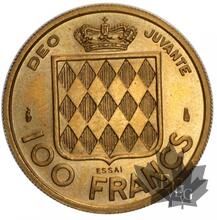 MONACO-1956-100 FRANCS ESSAI OR
