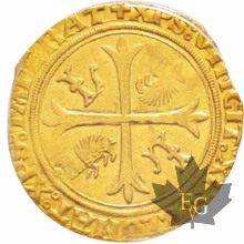 FRANCE-Écu d&#039;or au porc-épic-Louis XII (1498-1515)-PCGS MS62