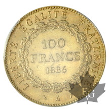 FRANCE-1886 A-100 FRANCS-III ème REPUBLIQUE-PCGS MS61