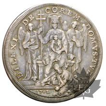 VATICAN-1702-PIASTRA-Rome-Clemens XI-TTB-très Rare
