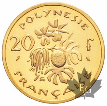 Polynésie Française-1967-20 Francs Piéfort or-PCGS SP64