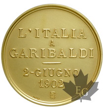 ITALIE-Médaille en or-Giuseppe Garibaldi-1902-Superbe