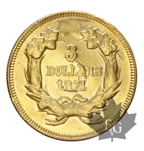 USA-1874-3 DOLLARS-Indian princess head-TB-