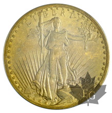 USA-1907-20 DOLLARS-St. Gaudens-PCGS MS62