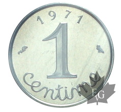 FRANCE-1971-1 CENTIME PIEFORT-FDC
