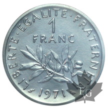 FRANCE-1971-1 FRANC PIEFORT-FDC