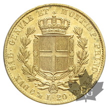 ITALIE-1834-20 LIRE-Carlo Alberto-Genova-TTB-SUP