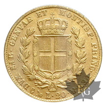 ITALIE-1840-20 LIRE-Carlo Alberto-Genova-TTB