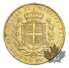 ITALIE-1841-20 LIRE-Carlo Alberto-Genova-TTB