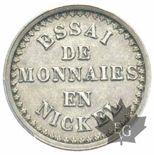 FRANCE-1857-ESSAI DE MONNAIES EN NICKEL-Napoléon III-PCGS SP55