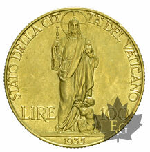 VATICAN-1935-100 LIRE-PIUS XI AN XIV-presque FDC