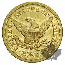 USA-1855-2 1/2 Dollars-LIBERTY HEAD-Superbe
