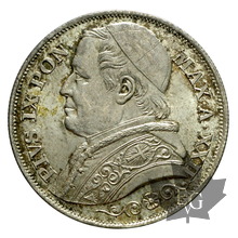 VATICAN-1867-2 Lire-An XXII-Pius IX-Superbe