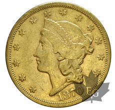 USA-1870S-20 Dollars San Francisco-TTB+
