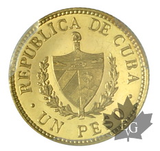 CUBA-1916-1 PESO-PROOF PCGS PR 63 DEEP CAMEO