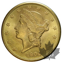 USA-1904-20 DOLLARS-LIBERTY HEAD-FDC