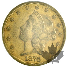 USA-1876S-20 Dollars-Liberty-PCGS AU55