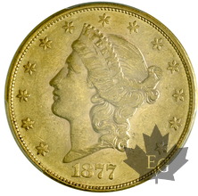 USA-1877-20 Dollars-Liberty-PCGS AU55