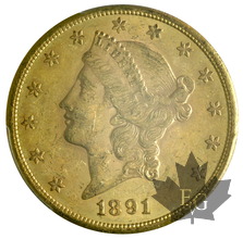 USA-1891 S-20 DOLLARS-Coronet Head-PCGS MS62