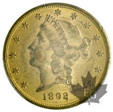 USA-1892 S-20 DOLLARS-Coronet Head-PCGS MS61