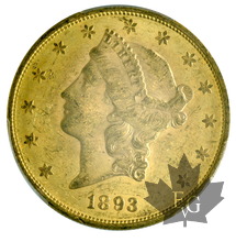 USA-1893 S-20 DOLLARS-Liberty head-PCGS MS62