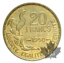 FRANCE-1950B-20 FRANCS- GUIRAUD-3 faucilles-presque Superbe