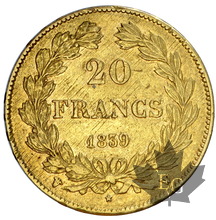 FRANCE-1839W-20 FRANCS-LOUIS PHILIPPE I-TTB-SUP