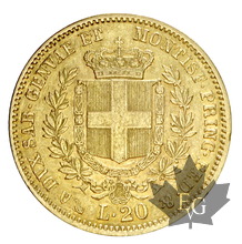 ITALIE-1850-20 LIRE-Vittorio Emanuele II-Genova-TTB