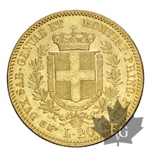 ITALIE-1850-20 LIRE-Vittorio Emanuele II-Torino-TTB 