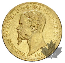 ITALIE-1851-20 LIRE-Vittorio Emanuele II-Genova-TTB