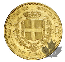 ITALIE-1851-20 LIRE-Vittorio Emanuele II-Torino-SUP-FDC
