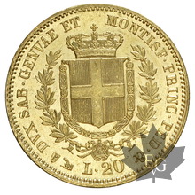 ITALIE-1852-20 LIRE-Vittorio Emanuele II-Genova-presque FDC