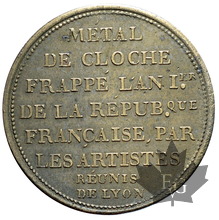 FRANCE-ESSAI EN MÉTAL DE CLOCHE-Honoré Riquetti Mirabeau-TTB-SUP