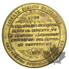 FRANCE-1870-médaillette satirique, le despotisme-SUP-Rare