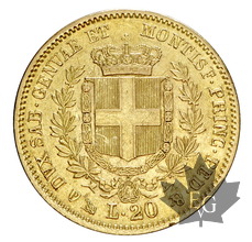 ITALIE-1852-20 LIRE-Vittorio Emanuele II-Genova-TTB+