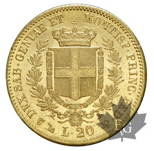 ITALIE-1854-20 LIRE-Vittorio Emanuele II-Genova-SUP-FDC