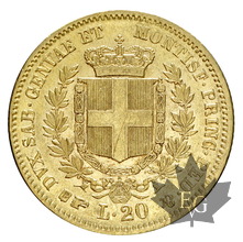 ITALIE-1855-20 LIRE-Vittorio Emanuele II-Torino-TTB+