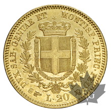 ITALIE-1855-20 LIRE-Vittorio Emanuele II-Torino-SUP-FDC