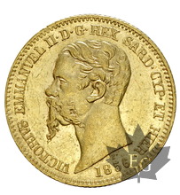 ITALIE-1856-20 LIRE-Vittorio Emanuele II-Genova-SUP-FDC