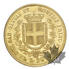 ITALIE-1859-20 LIRE-Vittorio Emanuele II-Genova-presque FDC