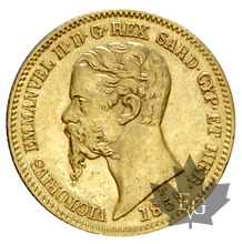 ITALIE-1859-20 LIRE-Vittorio Emanuele II-Torino-SUP