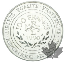 France-1990 100 Francs argent- Essai-Charlemagne-FDC