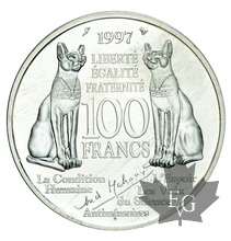 France-1997 100 Francs argent- Essai-Malraux-FDC