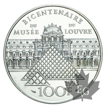 FRANCE-1993-ESSAI DE 100 FRANCS BICENTENAIRE DU LOUVRE-FDC
