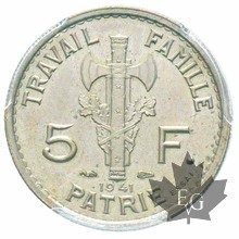 FRANCE-1941-ESSAI de 5 Francs Pétain-PCGS SP64