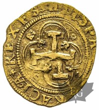 ESPAGNE-SEGOVIA-1 ESCUDO-Juana &amp; Carlo 1516-1556-TTB