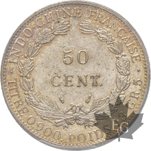 INDOCHINE-1936-50 CENTIMES-PCGS MS63