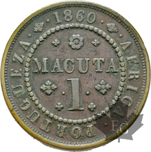 ANGOLA-1860-MACUTA-Pedro V 1833-1861-TTB+