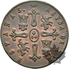 ESPAGNE-ISABEL II- 1842-8 MARAVEDIS-TTB